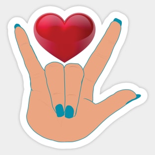 I Love You Sign Language Sticker